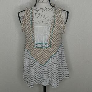 Development By Erica Davies Multicolored Sleeveless Silk Top Size 6